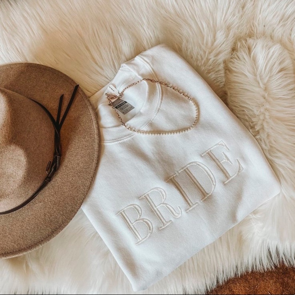 White BRIDE sweatshirt